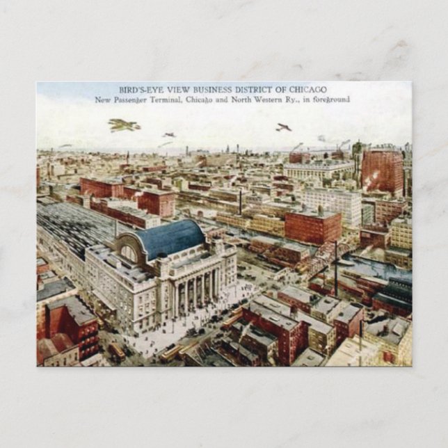 Cartão Postal Cartão-postal antigo - Chicago, Illinois (Frente)