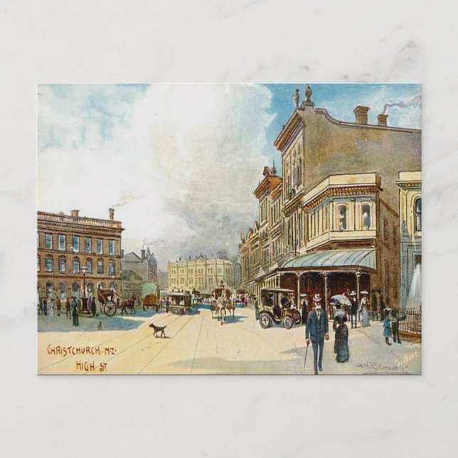 Cartão Postal Cartão-postal antigo - ChristChurch, Nova Zelândia (Frente)