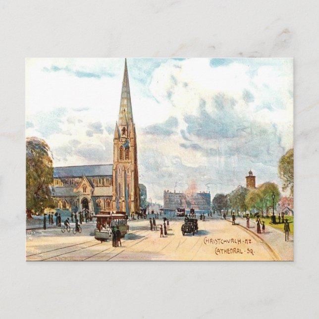 Cartão Postal Cartão-postal antigo - ChristChurch, NZ (Frente)