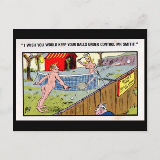 Cartão Postal Cartão-postal antigo - Comic - Tênis (Frente)