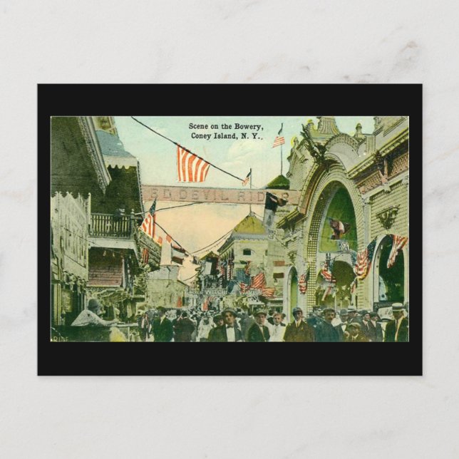 Cartão Postal Cartão-postal antigo - Coney Island, Nova Iorque (Frente)