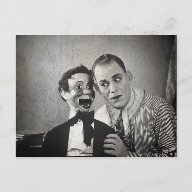Cartão Postal Cartão-postal antigo Creepy Ventriloquist (Frente)