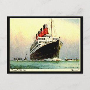 Cartão Postal Cartão-postal antigo - Cunard White Star "Aquitani