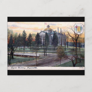Cartão Postal Cartão-postal antigo - edifício Capitol, Augusta