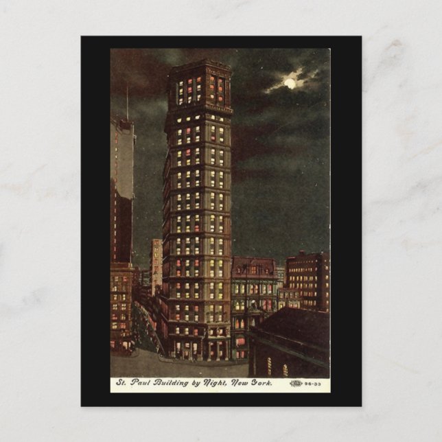 Cartão Postal Cartão-postal antigo, Edifício Paul Rua (Frente)