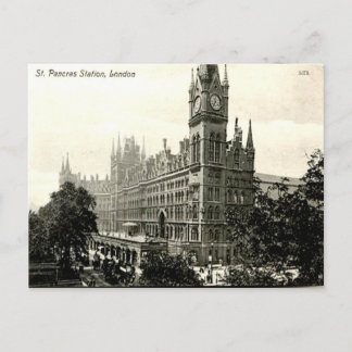 Cartão Postal Cartão-postal antigo - Estação Pancras de Rua, Lon