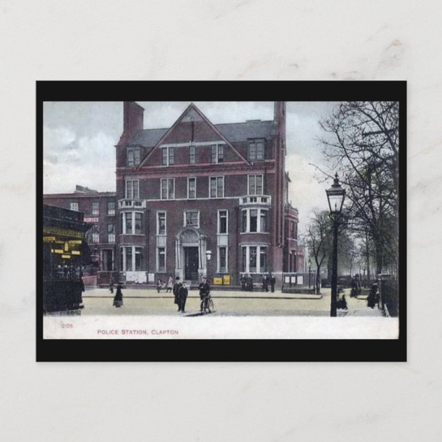 Cartão Postal Cartão-postal antigo - Estação Policial Clapton, L (Frente)