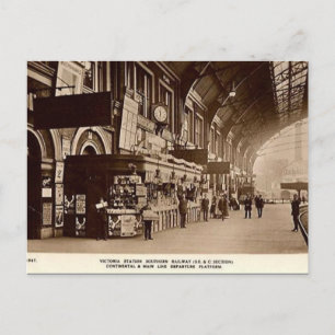 Cartão Postal Cartão-postal antigo - Estação Victoria, Londres