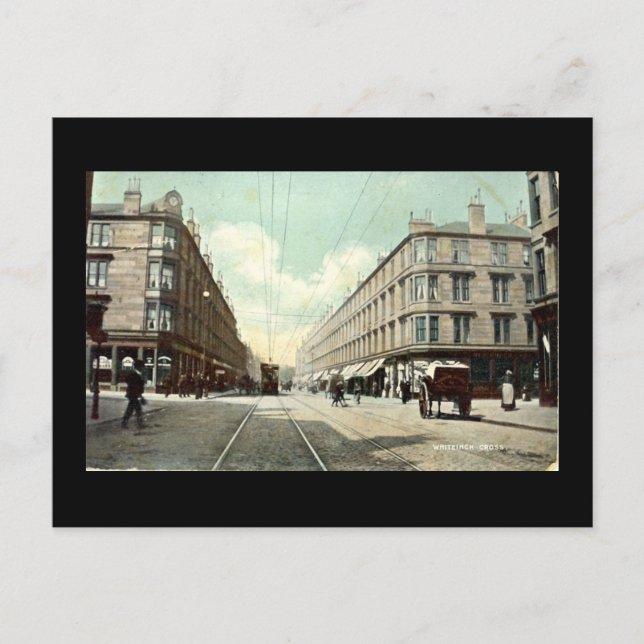 Cartão Postal Cartão-postal antigo, Glasgow, Cruz Whitepolegadas (Frente)