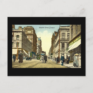 Cartão Postal Cartão-postal antigo, Glasgow, Rua Renfield, 1918