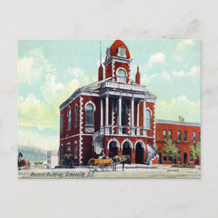 Cartão Postal Cartão-postal antigo - Greenville, Carolina do Su