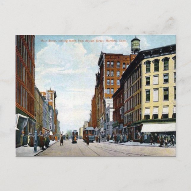 Cartão Postal Cartão-postal antigo - Hartford, Connecticut, EUA (Frente)