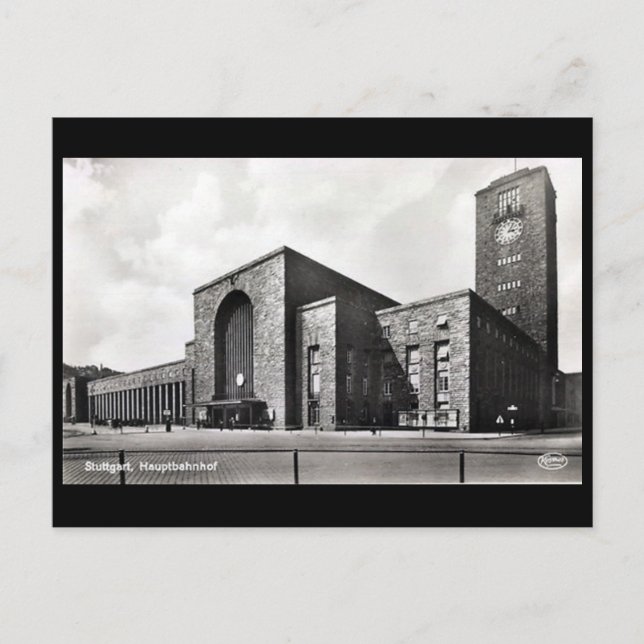 Cartão Postal Cartão-postal antigo - Hauptbahnhof, Estugarda (Frente)