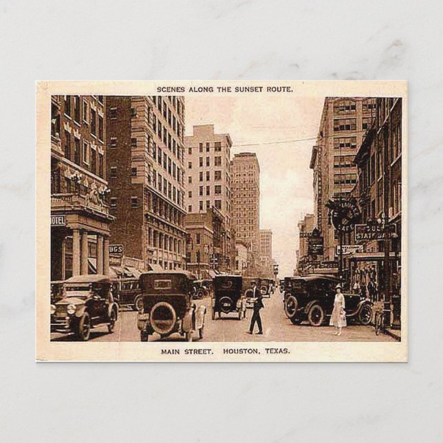 Cartão Postal Cartão-postal antigo - Houston, Texas (Frente)