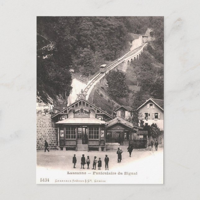 Cartão Postal Cartão-postal antigo - Lausanne, Suiça (Frente)
