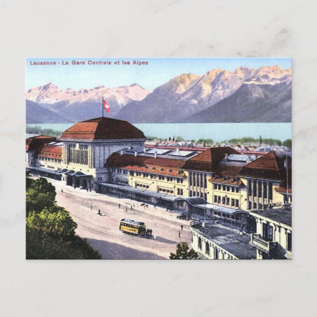 Cartão Postal Cartão-postal antigo - Lausanne, Suiça (Frente)