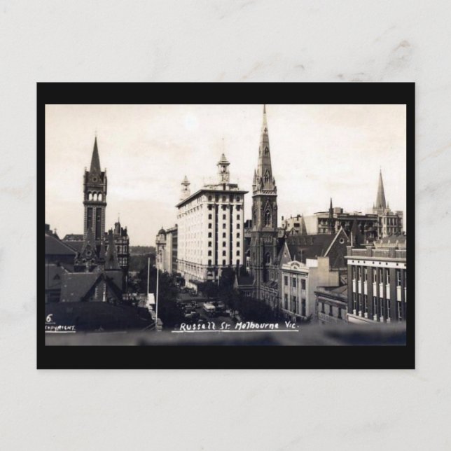 Cartão Postal Cartão-postal antigo - Melbourne, Victoria (Frente)