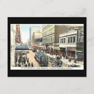 Cartão Postal Cartão-postal antigo, Montreal, Rua, Rua Catherine