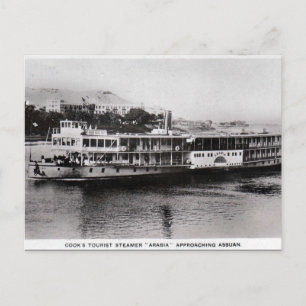 Cartão Postal Cartão-postal antigo - Navio a vapor em Aswan, Eg