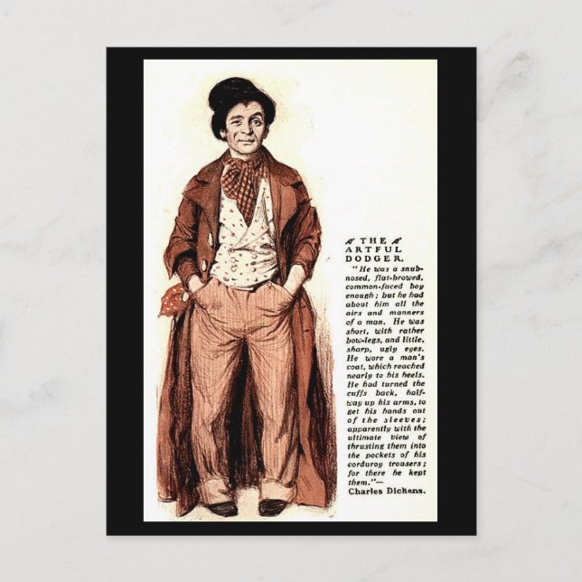 Cartão Postal Cartão-postal antigo - O Dodger Artístico - Oliver (Frente)