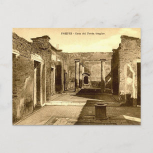 Cartão Postal Cartão-postal antigo - Pompei, Casa del Poeta Tra