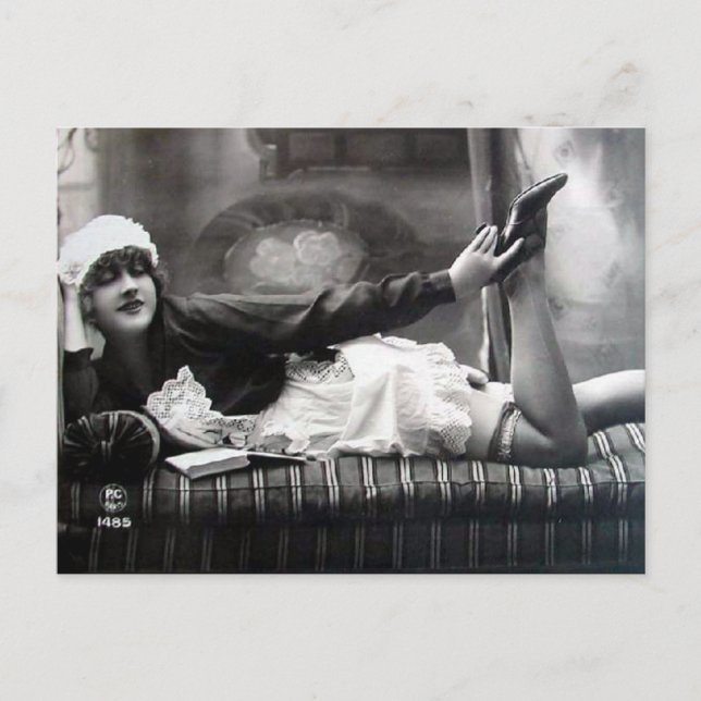 Cartão Postal Cartão-postal antigo - Removendo Maid (Frente)