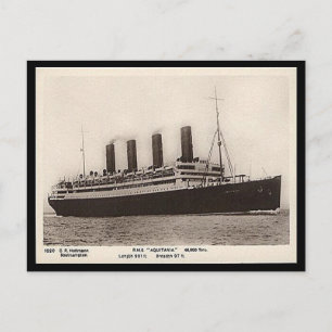Cartão Postal Cartão-postal antigo - RMS Aquitania