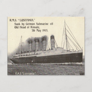 Cartão Postal Cartão-postal antigo - RMS Lusitania