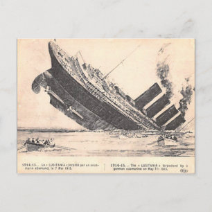 Cartão Postal Cartão-postal antigo - RMS Lusitania