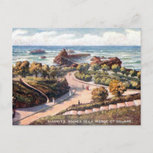 Cartão Postal Cartão-postal antigo - Rocher de la Vierge, Biarr