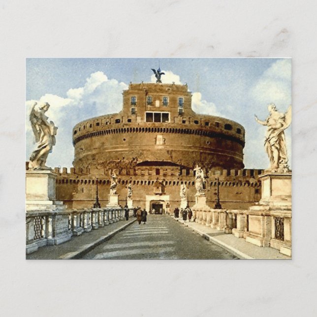 Cartão Postal Cartão-postal antigo, Roma, Castel Sant'Angelo (Frente)
