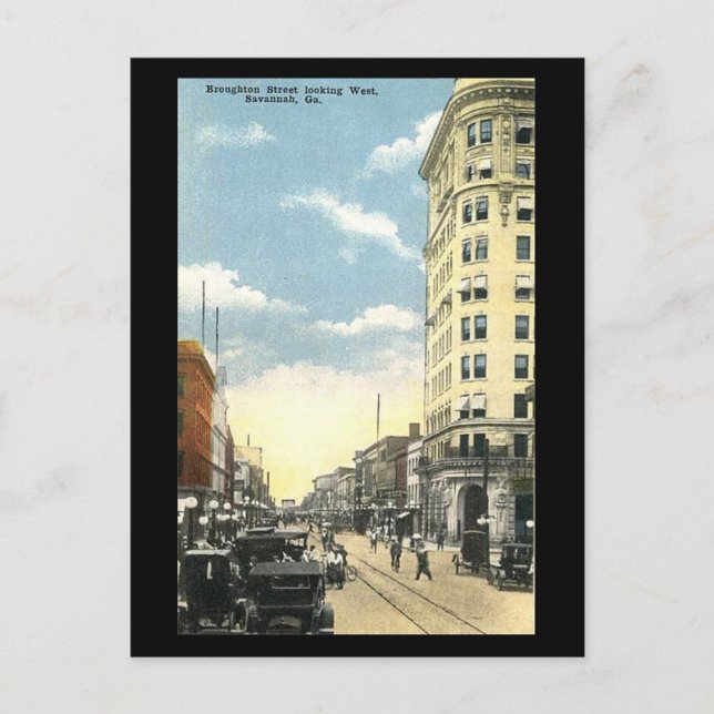 Cartão Postal Cartão-postal antigo, Rua de Broughton, Savana, Ge (Frente)