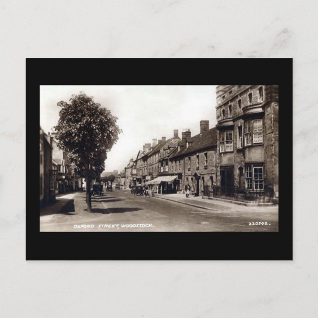 Cartão Postal Cartão-postal antigo - Ruas Oxford, Woodstock, Oxo (Frente)