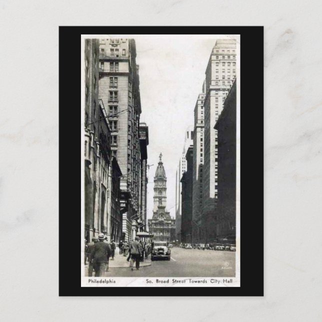 Cartão Postal Cartão-postal antigo - S Ruas Amplas, Phadelphia P (Frente)