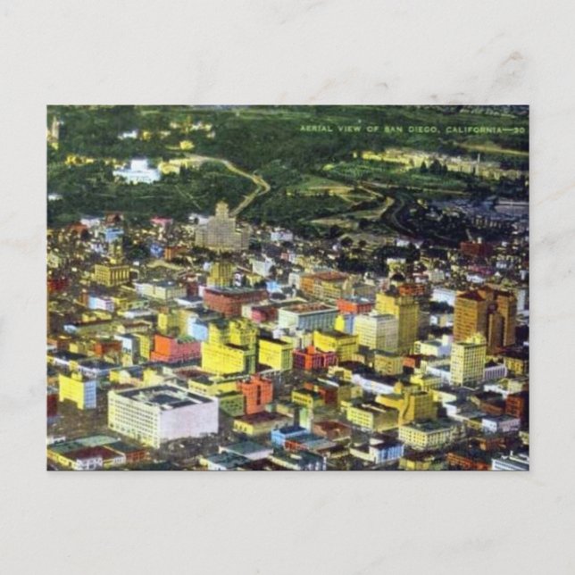 Cartão Postal Cartão-postal antigo - San Diego, Califórnia (Frente)