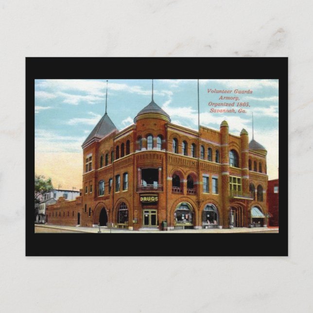 Cartão Postal Cartão-postal antigo - Savannah, Geórgia (Frente)