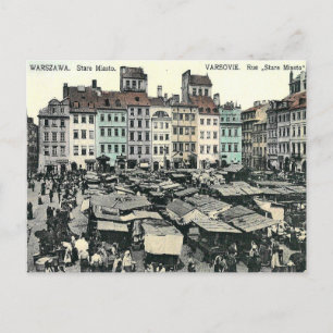 Cartão Postal Cartão-postal antigo - Stare Miasto, Varsóvia, Pol