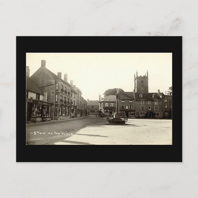 Cartão Postal Cartão-postal antigo, "Stow-on-the-Wold" (Frente)