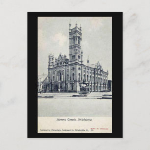 Cartão Postal Cartão-postal antigo - Templo Masônico, AP Filad