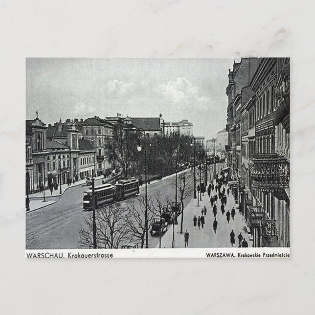 Cartão Postal Cartão-postal antigo - Varsóvia, Polônia (Frente)