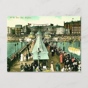 Cartão Postal Cartão-postal antigo - West Pier, Brighton, Susse