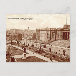Cartão Postal Cartão-postal antigo - William Brown Street, Liver