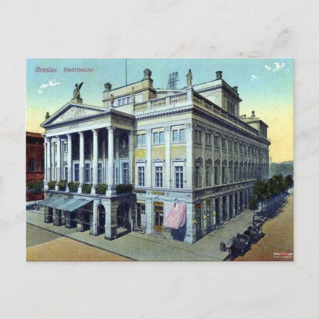 Cartão Postal Cartão-postal antigo - Wroclaw, Polônia (Frente)