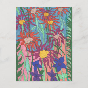 Cartão Postal Cartão-postal Artístico Lush Garden Caneta e Tin