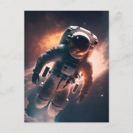 Cartão Postal Cartão-postal Astronauta no Espaço