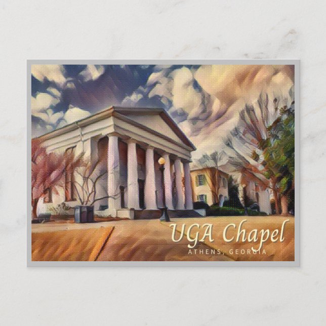 Cartão Postal Cartão-postal Atenas Geórgia Chapel GA (Frente)