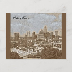 Cartão Postal Cartão-postal Austin Texas Retro