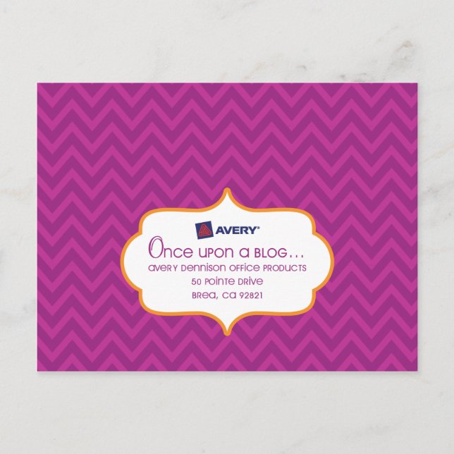 Cartão Postal Cartão-postal Avery SocialLuxe (Frente)