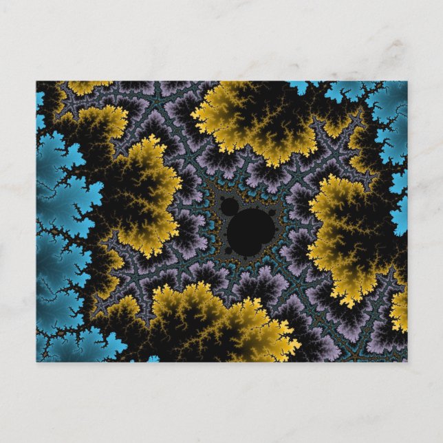 Cartão Postal Cartão-postal azul e laranja (Frente)