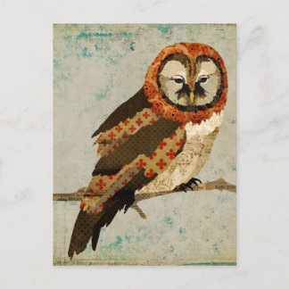 Cartão Postal Cartão-postal azul Mãe Owl